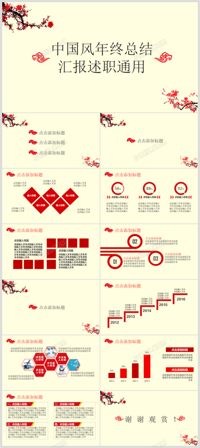 2017中国风年终总结述职报告通用ppt模板 2017中国风年终总结述职报告通用ppt模板