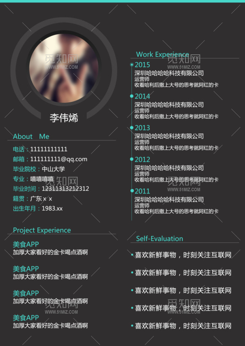 个人简历 个人简历