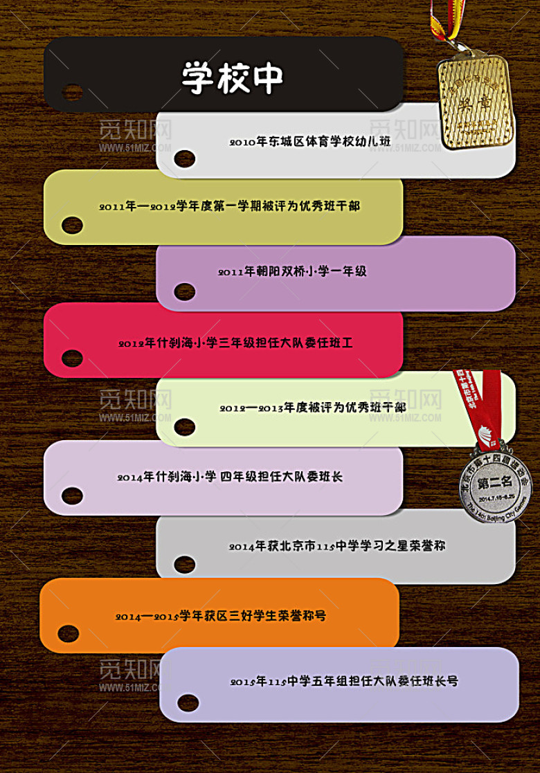 个人简历模板 小升初模板图片 个人简历模板 小升初模板图片