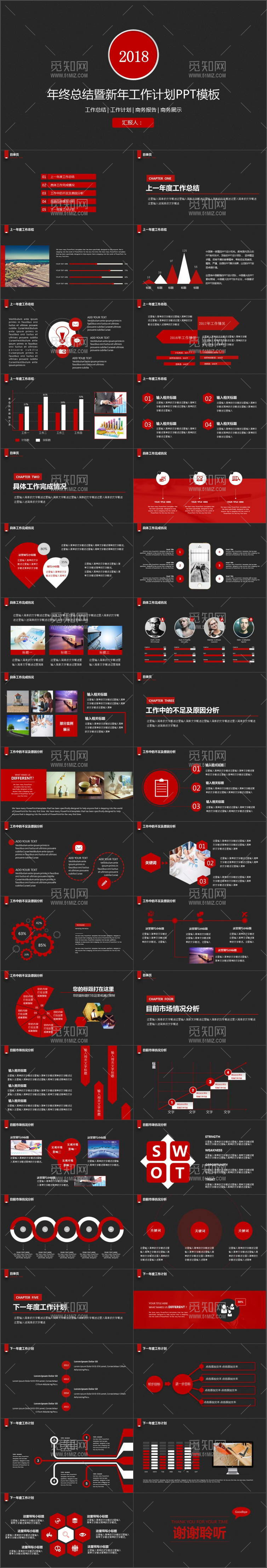2018年终总结暨新年工作计划PPT模板 2018年终总结暨新年工作计划PPT模板