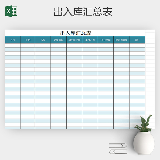 出入库汇总表 出入库表格excel表格表格的制作方法电子表格