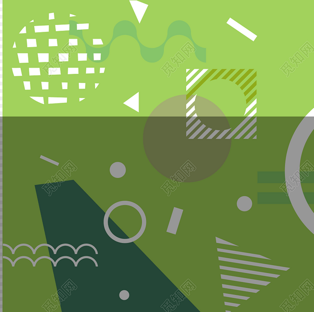 科技绿多边体背景图