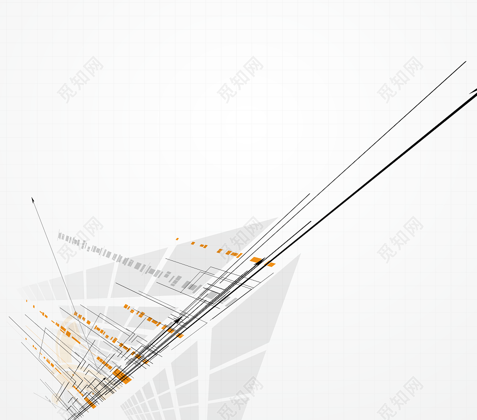 彩色线条箭头建筑设计背景图