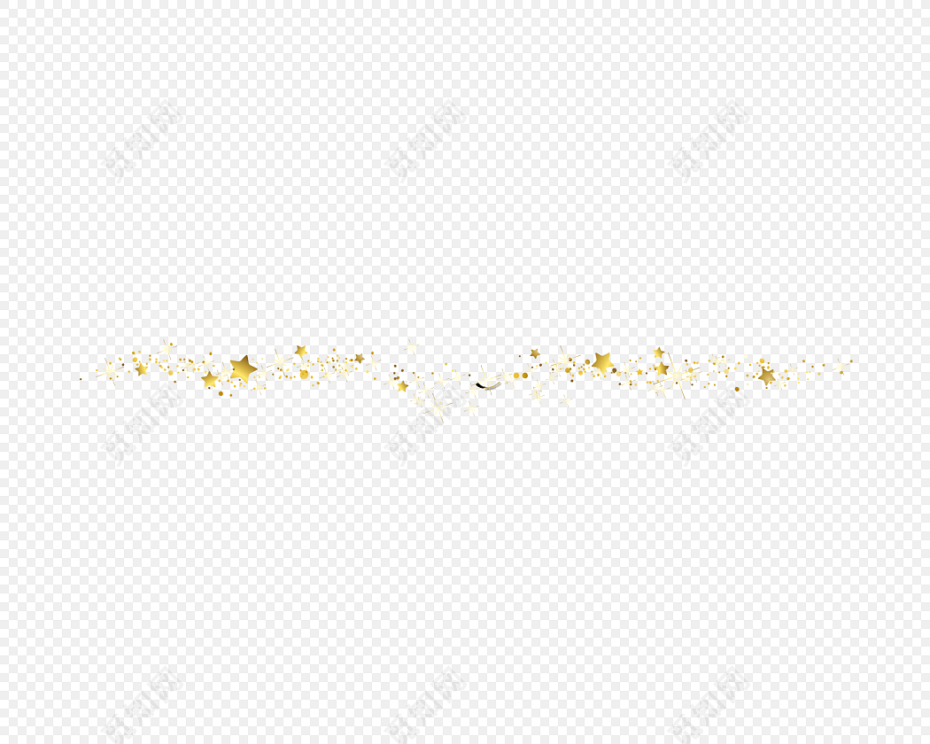 黄色小星星分割线矢量图