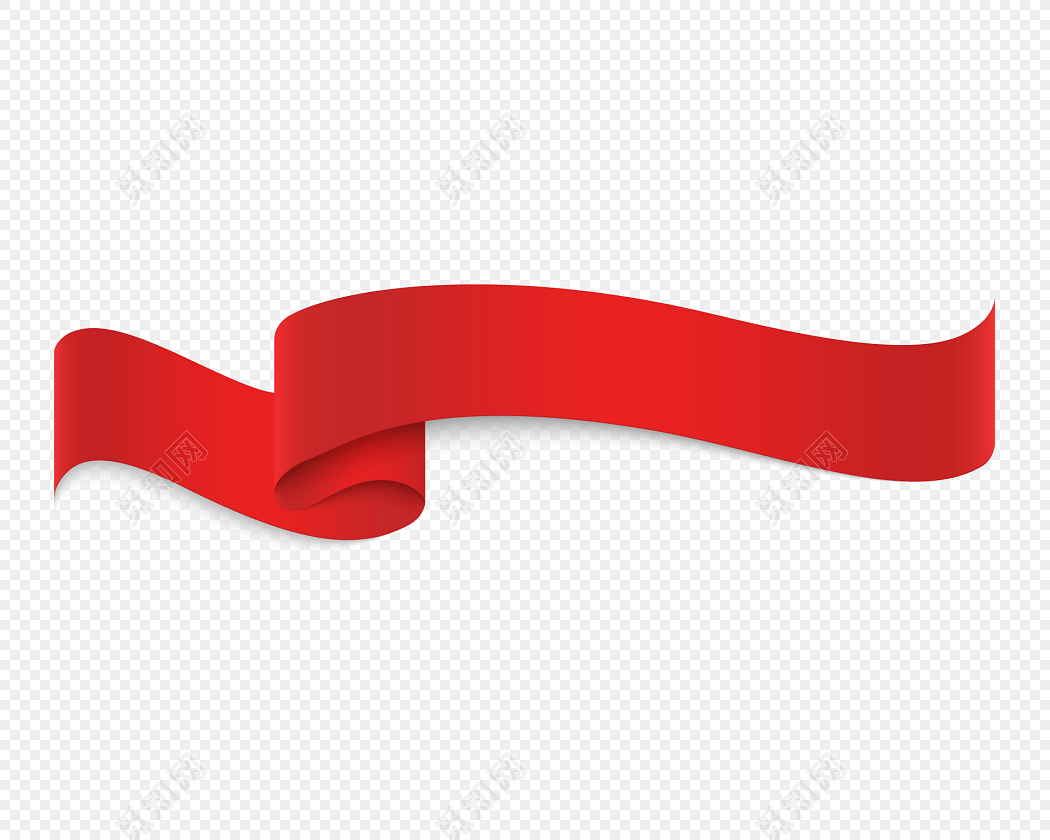 红色纸张元素条幅矢量图