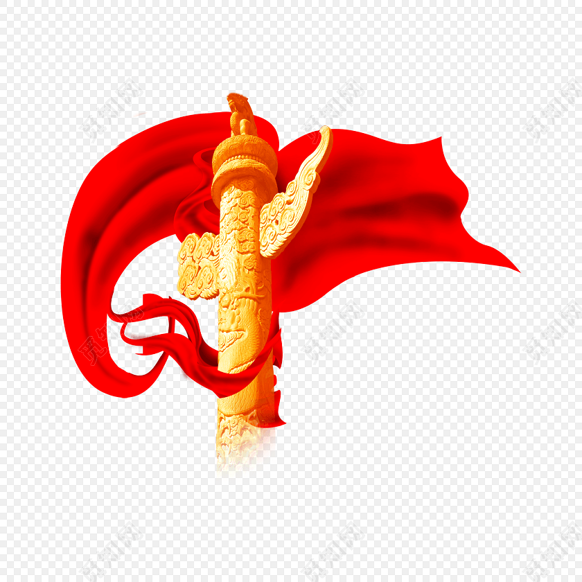 华表红旗素材