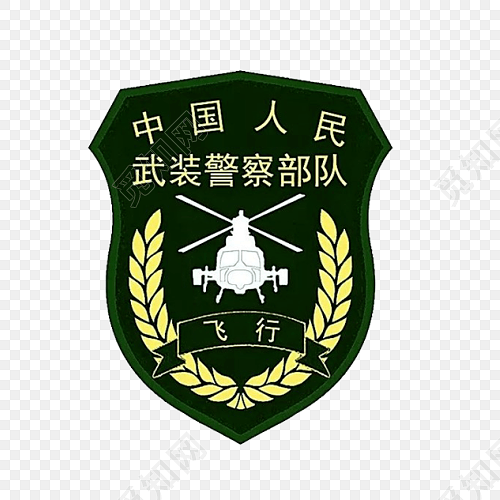 新式中国人民武警臂章免抠图素材