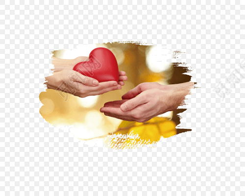 爱心手捧红色素材