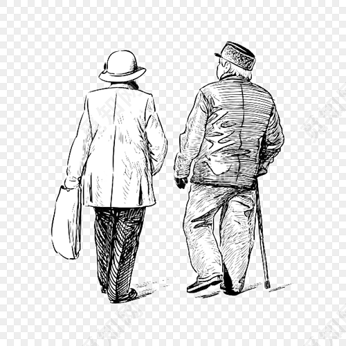 关爱老人 免抠素材 简约 老年夫妻 爱老 您可能感兴趣