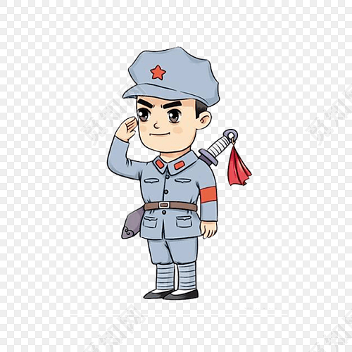 创意卡通军人形象素材矢量图片
