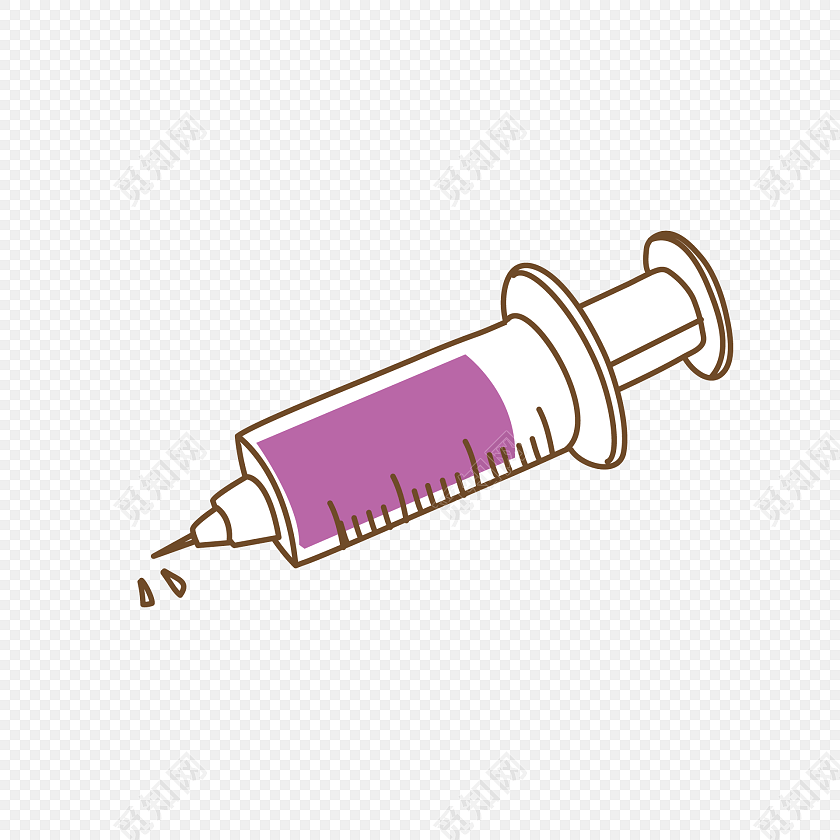 卡通手绘注射器
