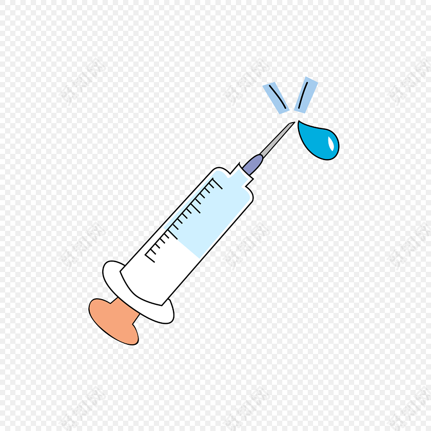 卡通手绘注射器