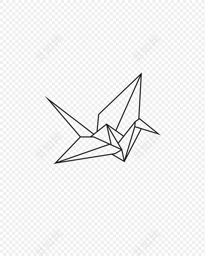手绘千纸鹤