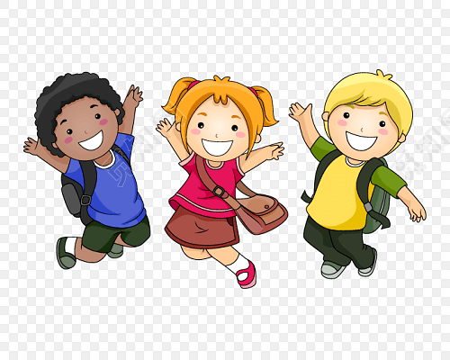 六一儿童节卡通小学生元素