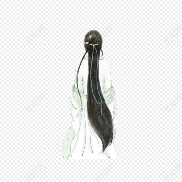 古风古装女子美女png元素免费下载_png素材_觅知网