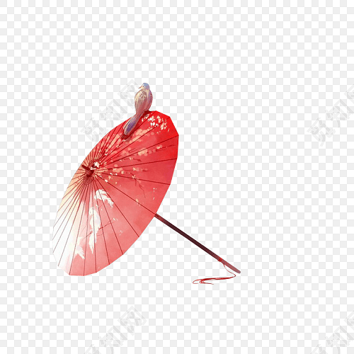 中国风水墨风格纸伞花瓣油纸伞png免费下载_png素材