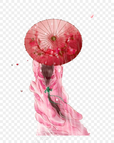 中国风撑伞古装美女素材