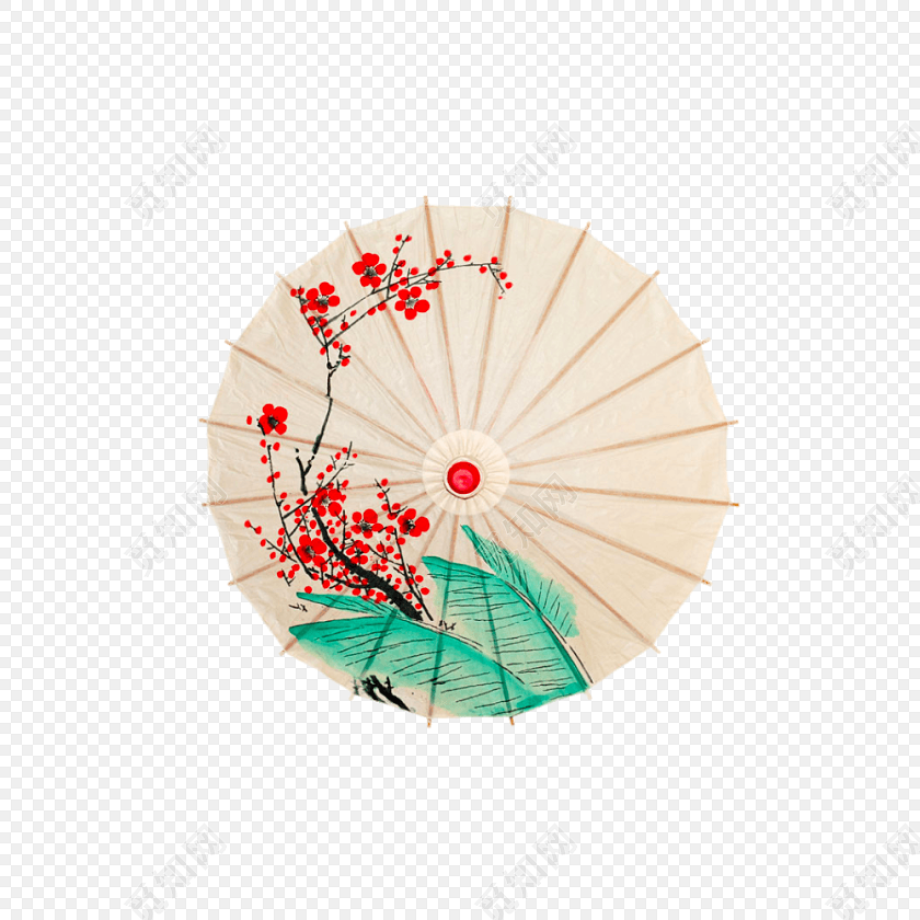 中国古风古典文雅油纸伞素材png