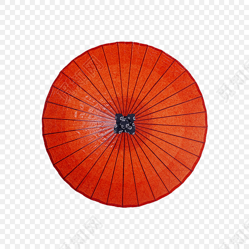中国红色古风古典油雨伞素材元素
