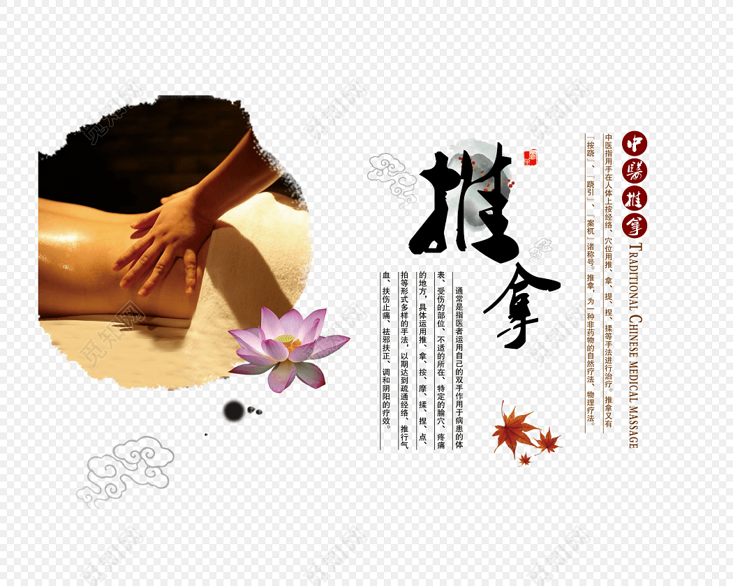 推拿按摩宣传海报
