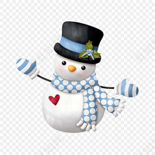 可爱卡通雪人矢量素材