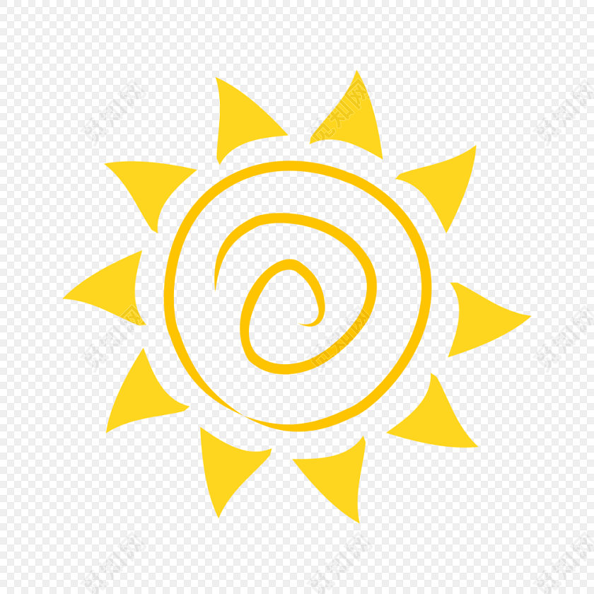 太阳卡通矢量图素材