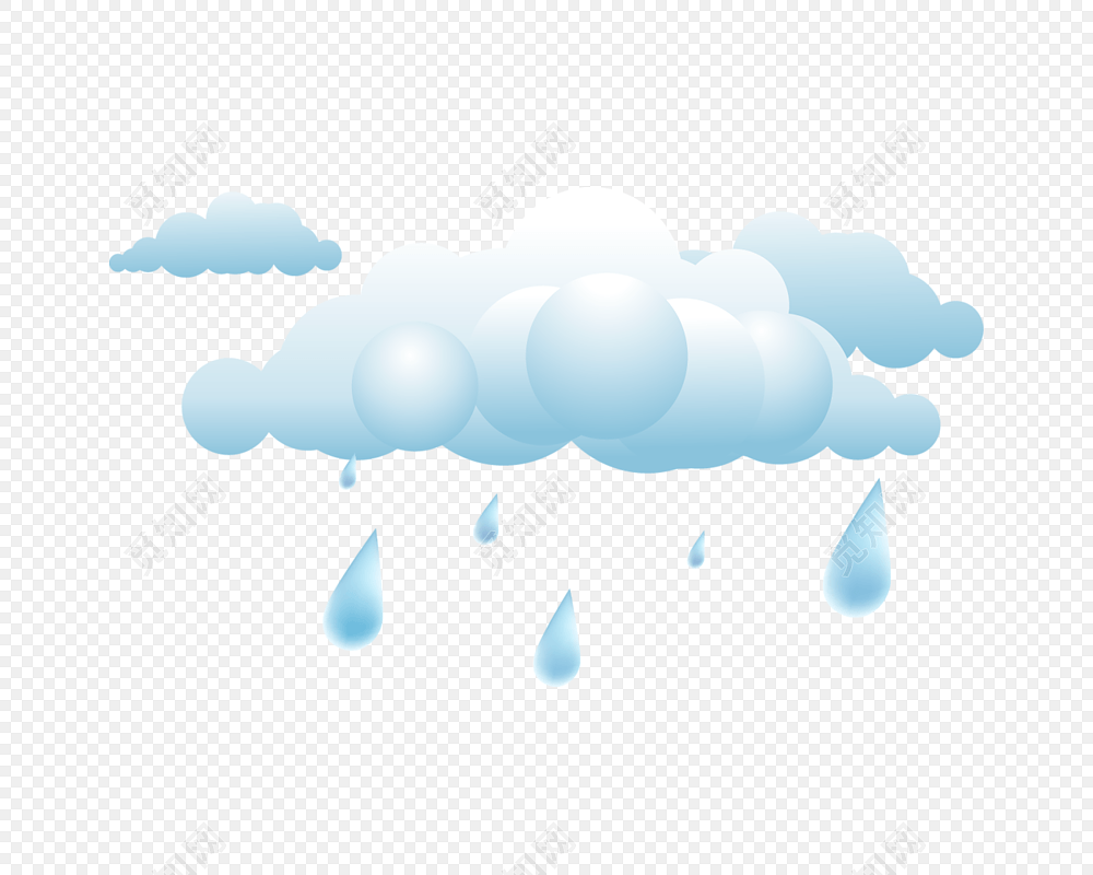 免费下载png png素材蓝色云朵雨滴矢量图素材标签:免抠素材 小清新 简