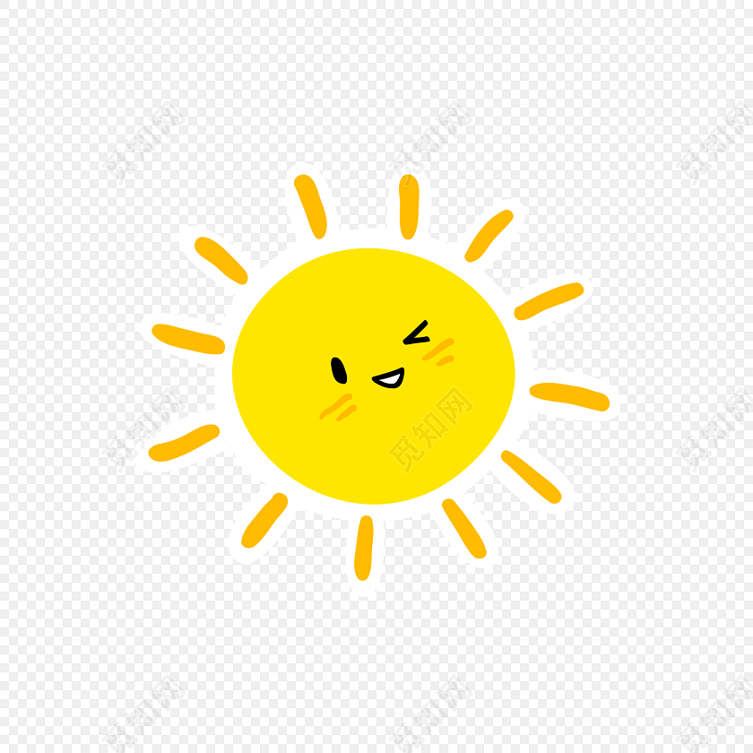 可爱太阳表情彩绘矢量图素材标签:太阳 免抠素材 卡通 笑脸 表情