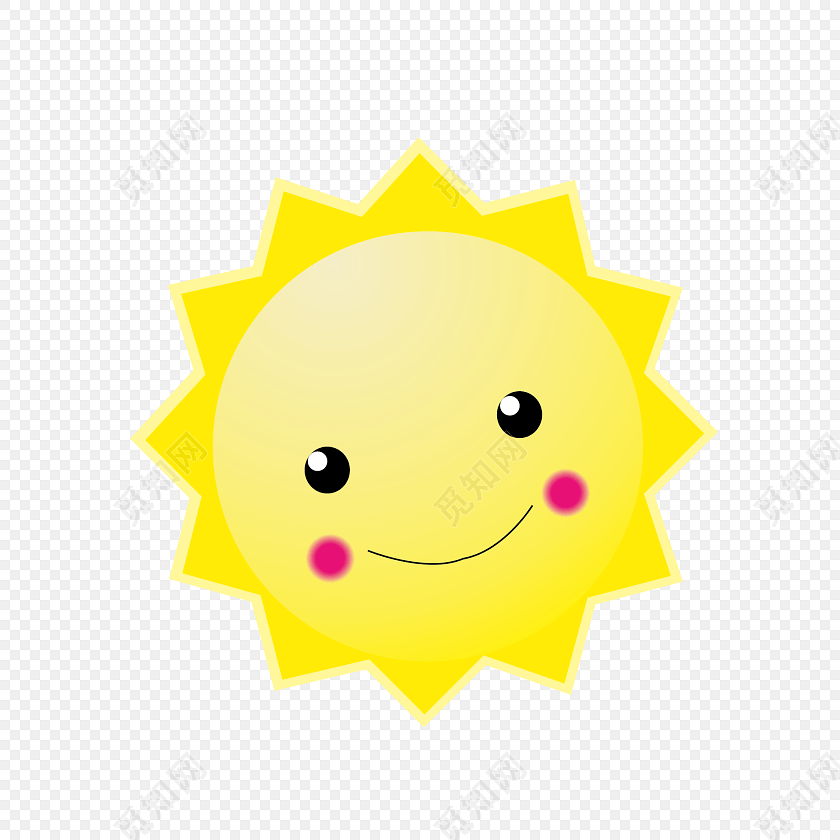 太阳表情彩绘矢量图素材