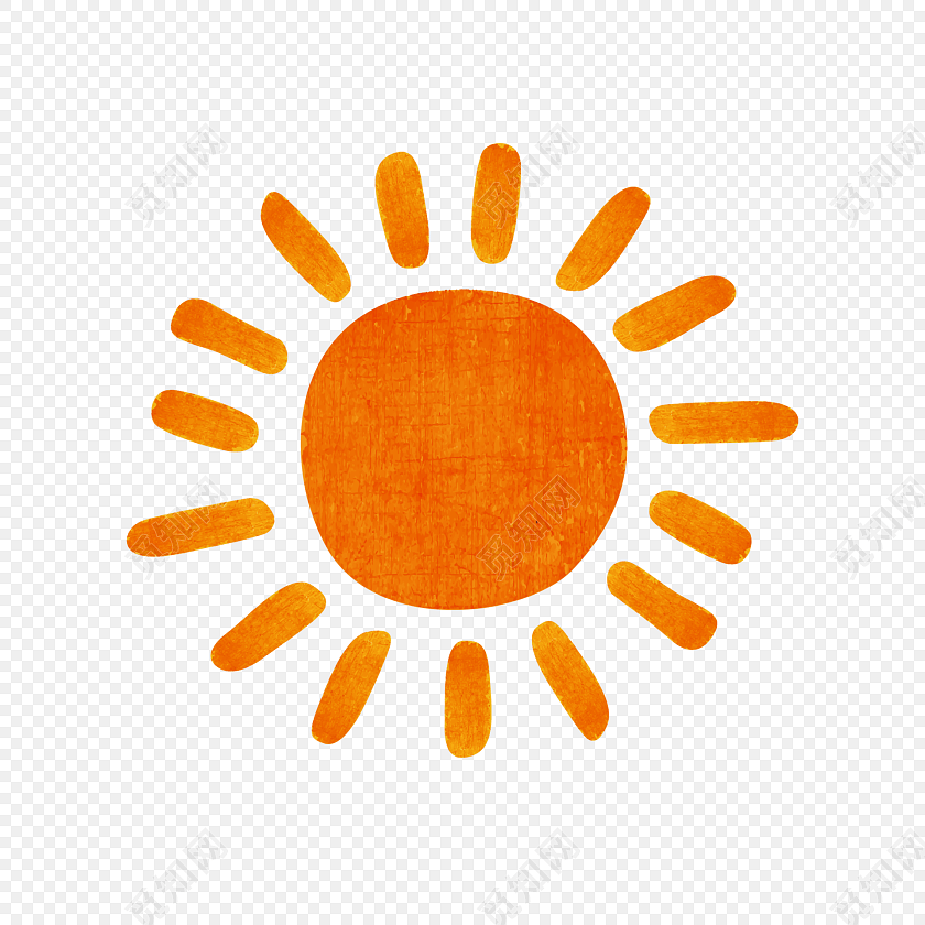 红色烈日太阳矢量图素材