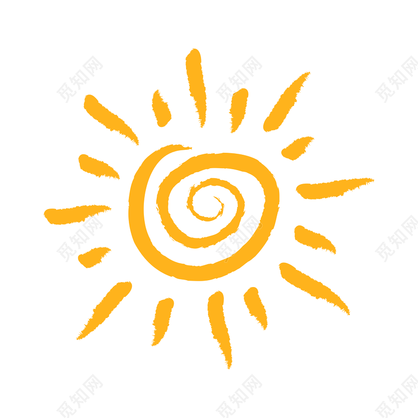 简笔画太阳矢量图素材