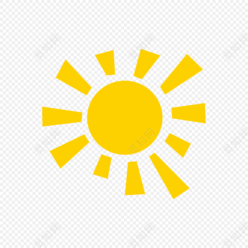 黄色阳光太阳矢量图素材