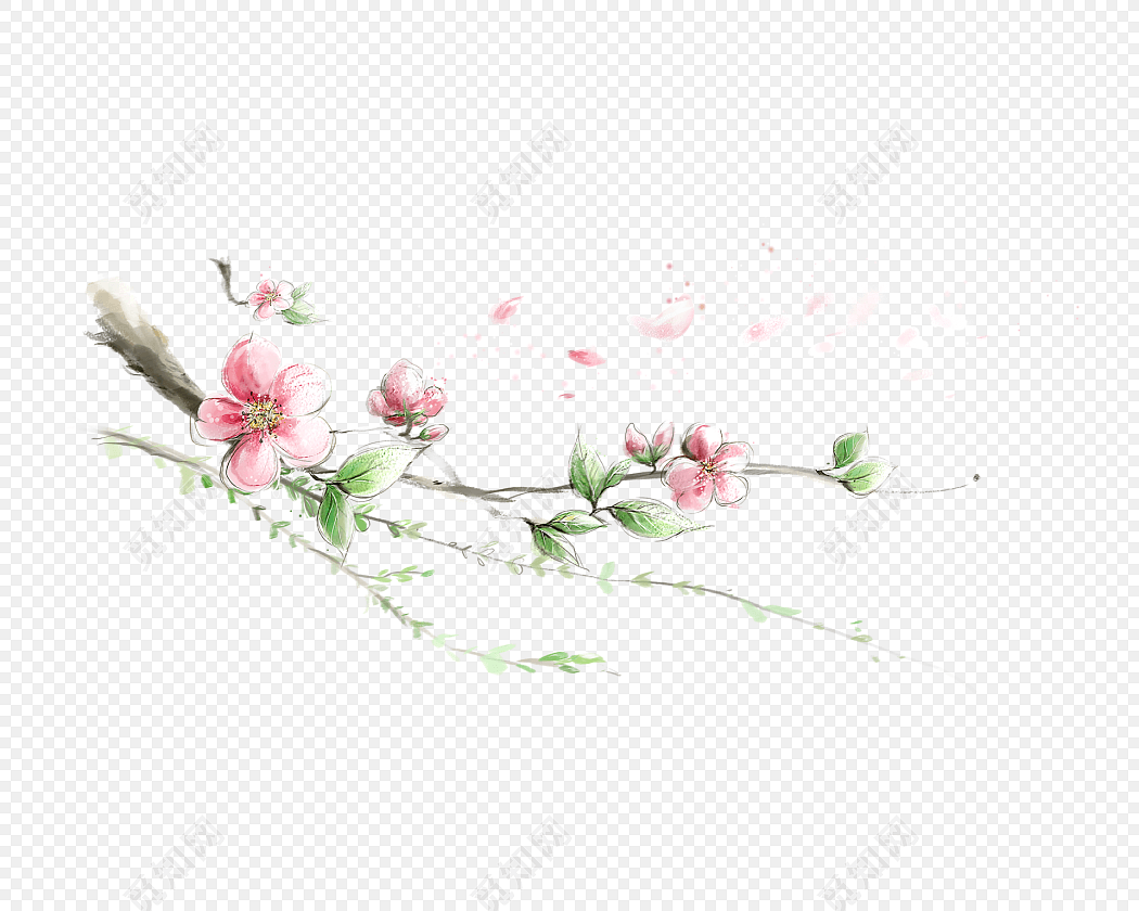卡通手绘花朵素材