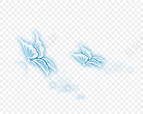 发光蝴蝶素材