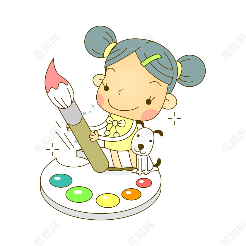 爱画画的小女孩