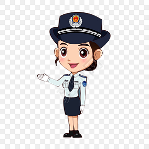 卡通交通警察素材