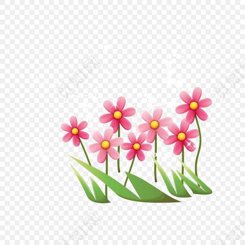 花花草草红色小花装饰背景素材