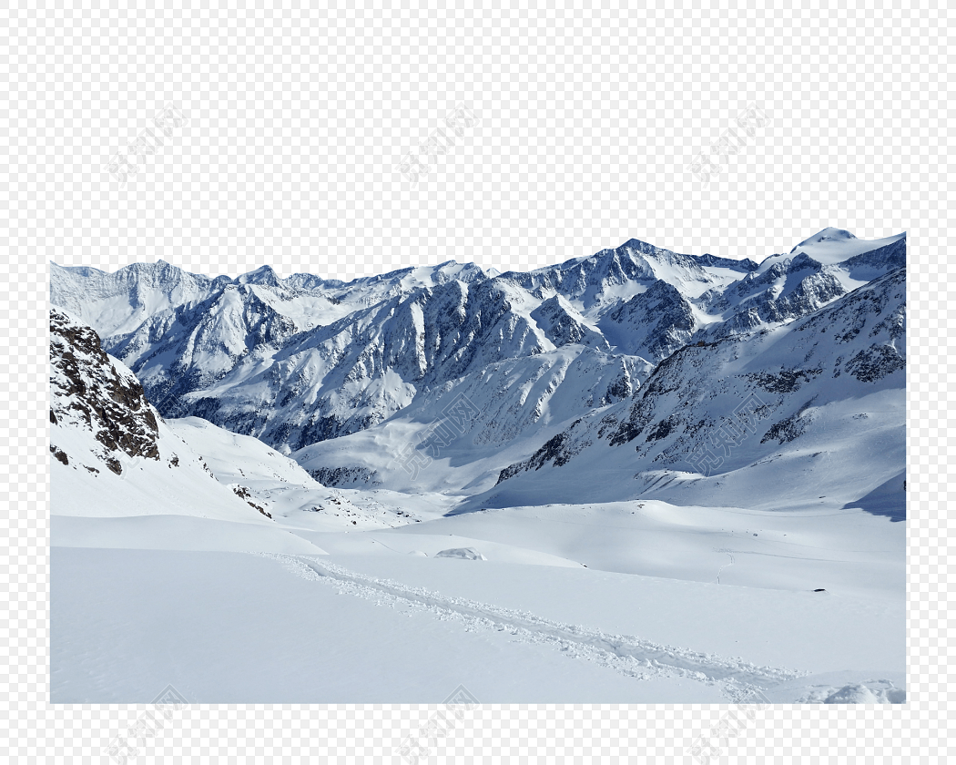 矢量雪山雪地素材