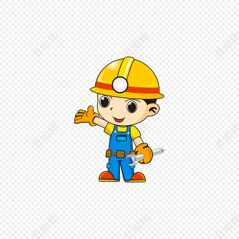 卡通工程师矢量素材