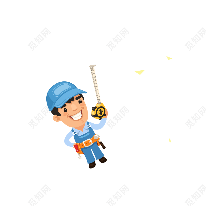 卡通施工人员矢量素材