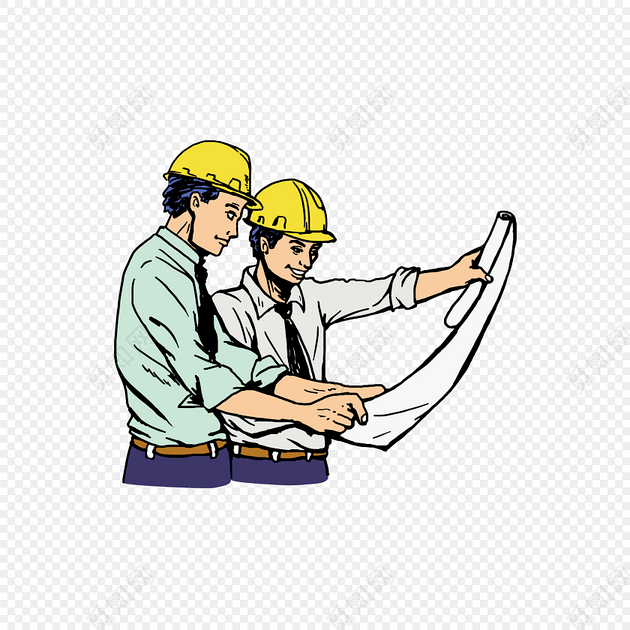 手绘工程师矢量素材