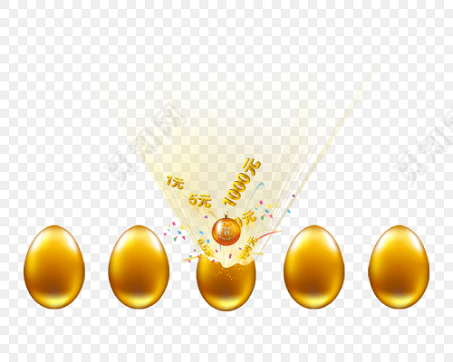 金蛋砸金蛋插画素材