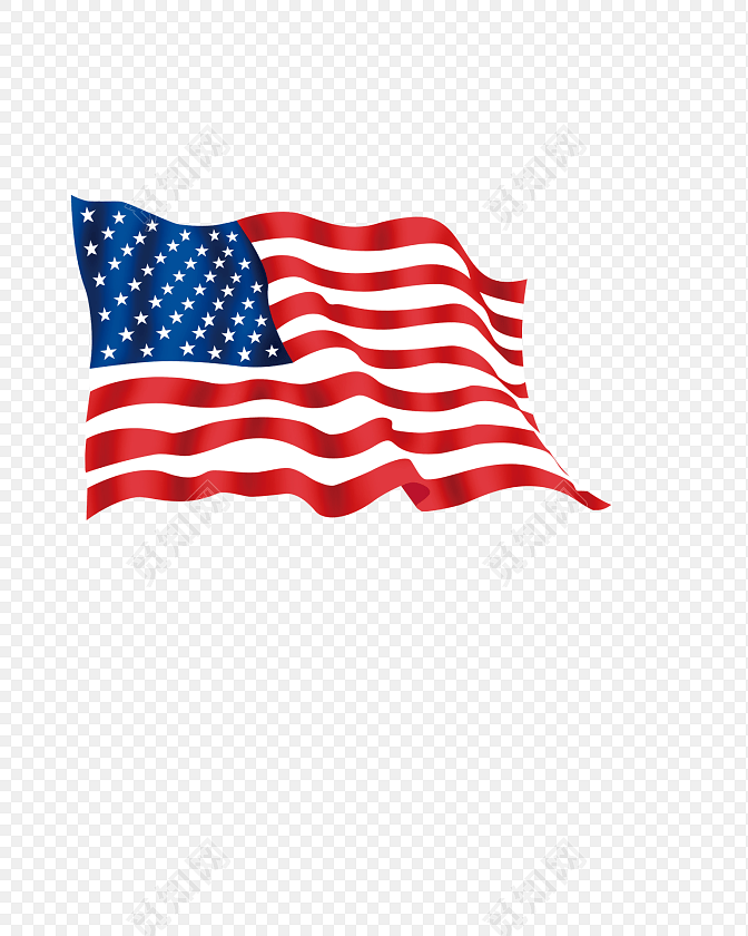 卡通美国国旗矢量素材