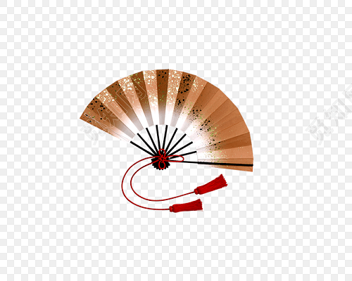 卡通手绘扇子矢量插画