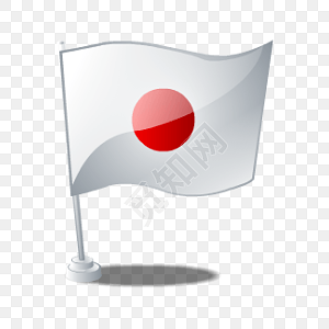 日本国旗卡通手绘插画