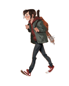 流浪男孩手绘插画
