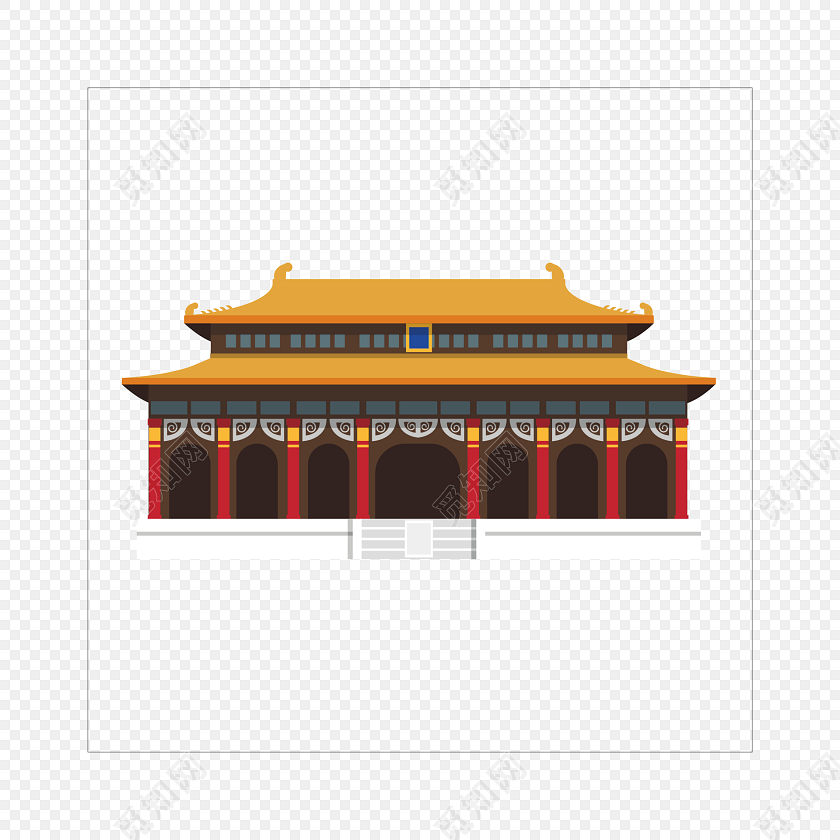 下载png png素材 故宫卡通简约插画标签: 旅游 免抠素材 北京 矢量