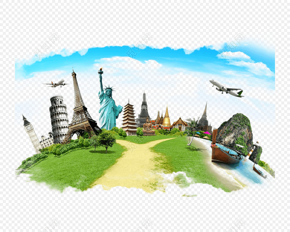 欧洲城市建筑海报旅行设计素材