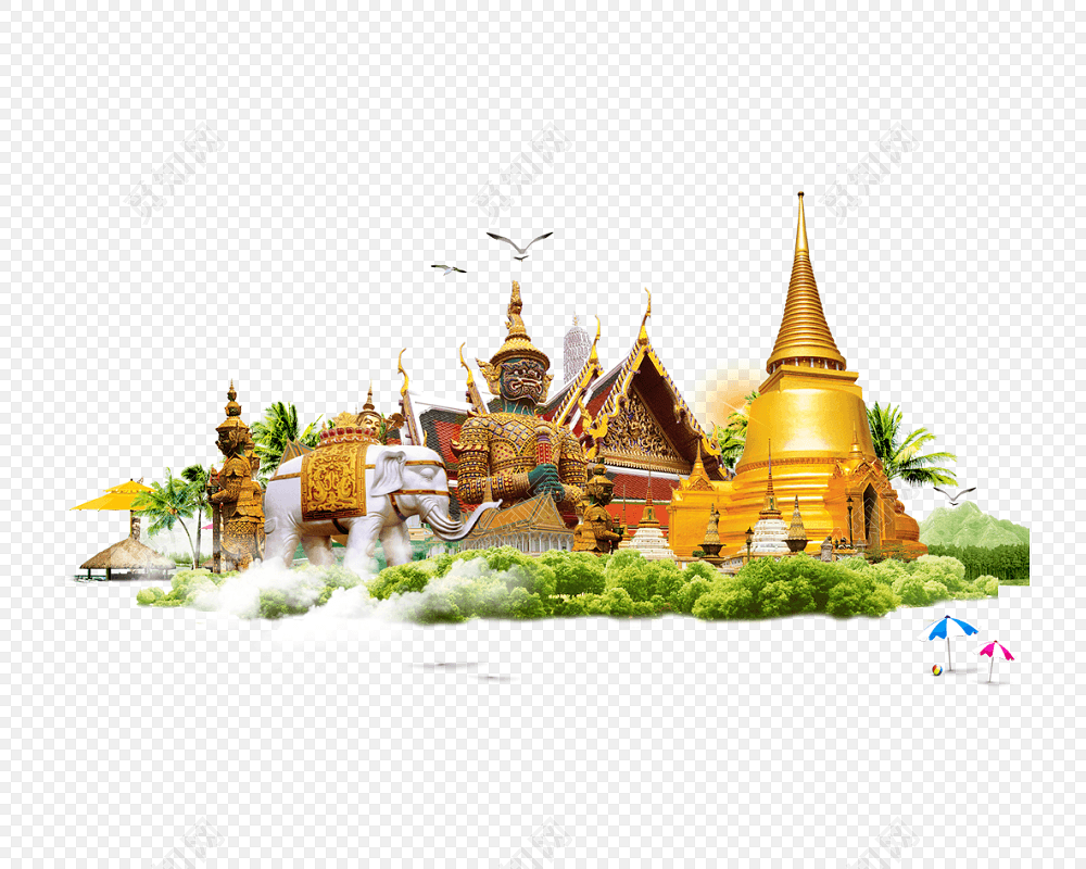 泰国旅游景点海报素材