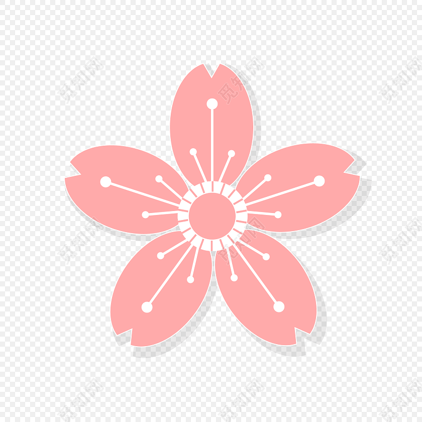 桃花矢量图形